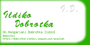 ildiko dobrotka business card