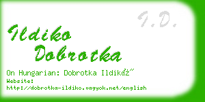 ildiko dobrotka business card